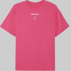 Lonely ghost- Text me Pink with white